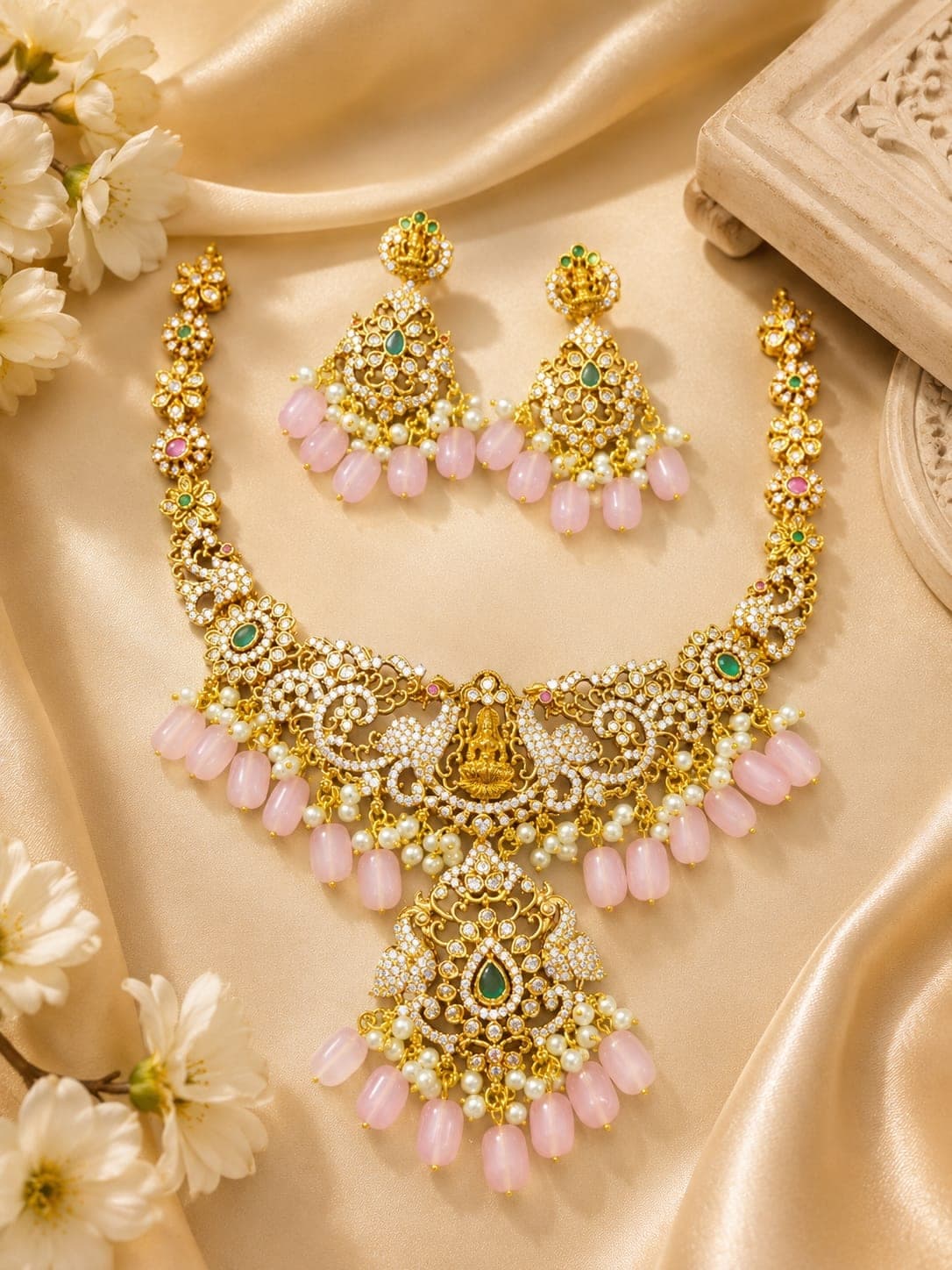 Rose Drop Lakshmi Necklace